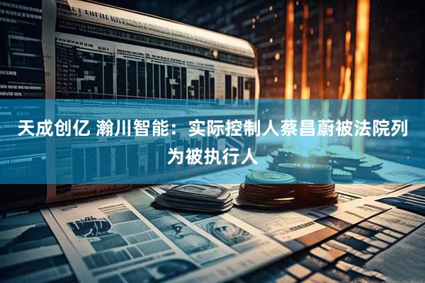 天成创亿 瀚川智能：实际控制人蔡昌蔚被法院列为被执行人
